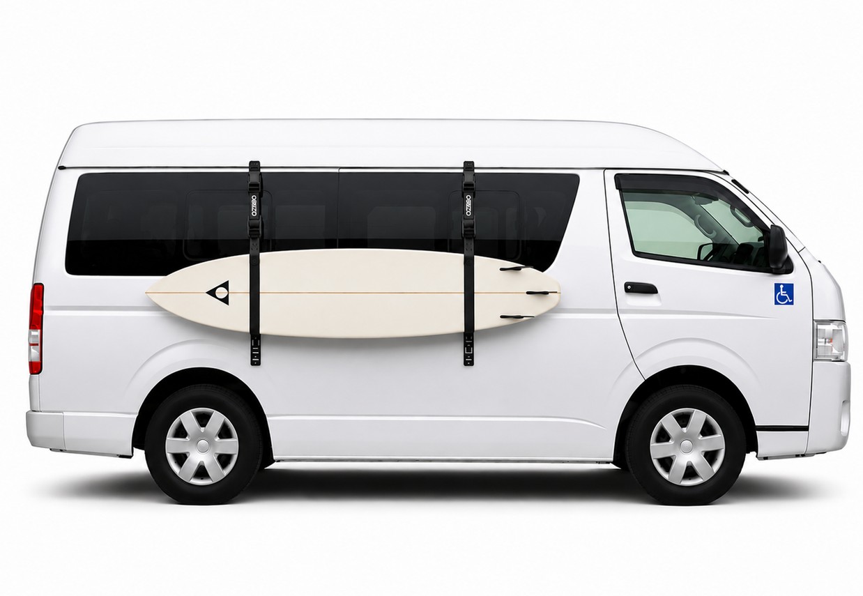 OZ90 Gutter Clamp Surfboard Side Strap Rack